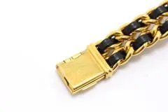 CHANEL シャネル プルミエールM H0001 GP/レザー ブラック文字盤 クォーツ【460】2148103904066