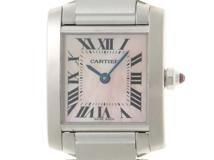 Cartier カルティエ 腕時計 タンクフランセーズSM ピンクシェル SS W51028Q3 クォーツ レディース 2148103904196 【200】