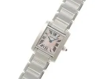 Cartier カルティエ 腕時計 タンクフランセーズSM ピンクシェル SS W51028Q3 クォーツ レディース 2148103904196 【200】