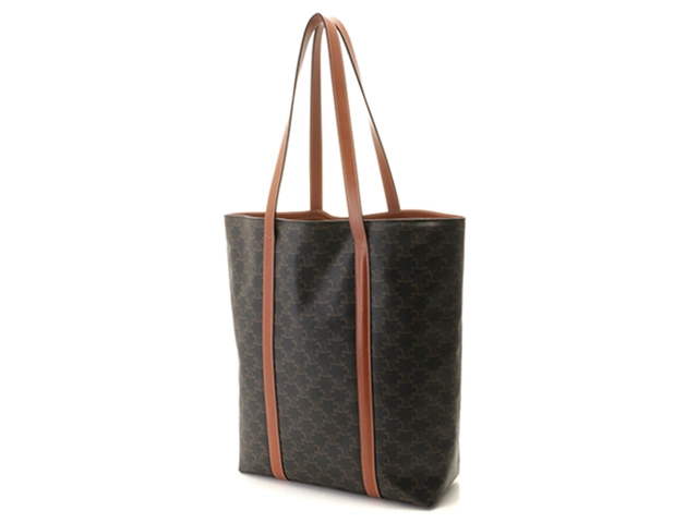 CELINE　セリーヌ　トリオンフ　ミュージアムバッグ　194542　 PVC/レザー　タン(ブラウン)　トートバッグ　2148103904547【207】
