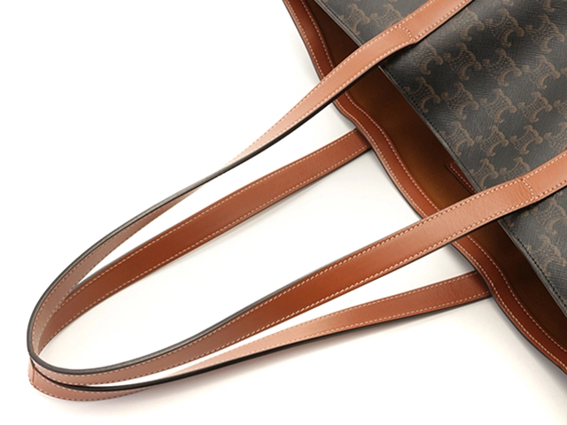CELINE　セリーヌ　トリオンフ　ミュージアムバッグ　194542　 PVC/レザー　タン(ブラウン)　トートバッグ　2148103904547【207】