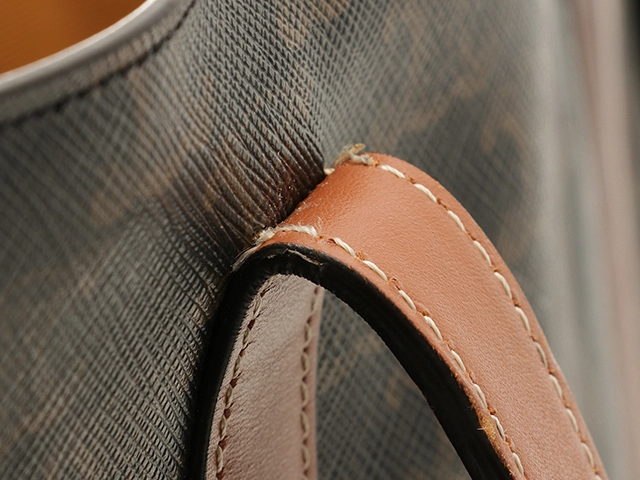 CELINE　セリーヌ　トリオンフ　ミュージアムバッグ　194542　 PVC/レザー　タン(ブラウン)　トートバッグ　2148103904547【207】