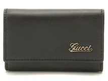 GUCCI グッチ 6連キーケース ブラック レザー 2148103905001