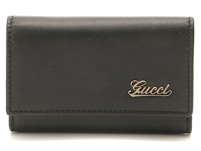 美品　GUCCI グッチ　マイクロシマレザー　6連キーケース　ブラック GUCCI グッチ キーケース 6連キーケース メンズ 新作 新品