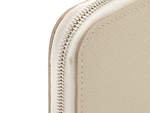 HERMES エルメス アザップシルクインコンパクト クレ/SV ヴォーエプソン シルク カードケース コインケース T刻印 【436】 2148103905018