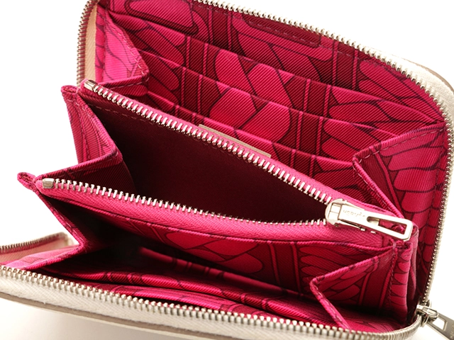 HERMES エルメス アザップシルクインコンパクト クレ/SV ヴォーエプソン シルク カードケース コインケース T刻印 【436】 2148103905018