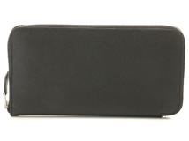 HERMES エルメス 財布/長財布 アザップロング ブラック/シルバー金具 ヴォーエプソン A刻印(2017年頃)【472】YY