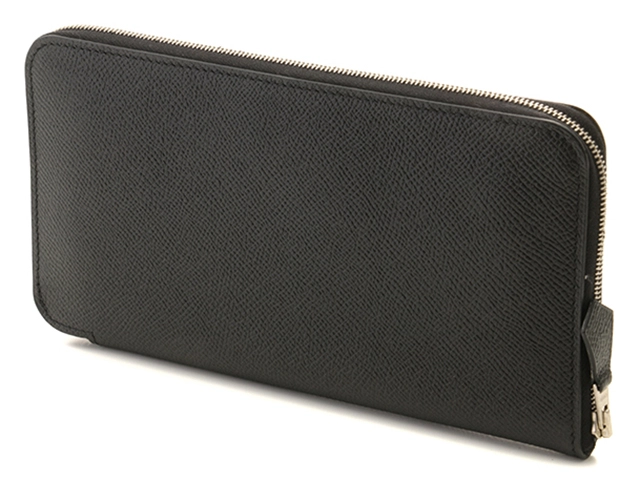 HERMES エルメス 財布/長財布 アザップロング ブラック/シルバー金具 ヴォーエプソン A刻印(2017年頃)【472】YY
