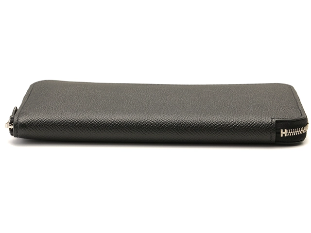 HERMES エルメス 財布/長財布 アザップロング ブラック/シルバー金具 ヴォーエプソン A刻印(2017年頃)【472】YY