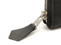 HERMES エルメス 財布/長財布 アザップロング ブラック/シルバー金具 ヴォーエプソン A刻印(2017年頃)【472】YY