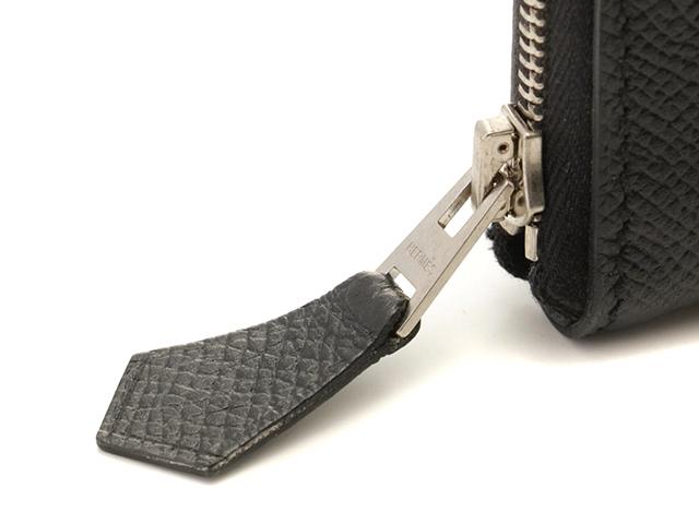 HERMES エルメス 財布/長財布 アザップロング ブラック/シルバー金具 ヴォーエプソン A刻印(2017年頃)【472】YY