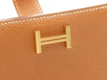 HERMES　エルメス　財布　ベアン　コンパクト　ゴールド/GP金具　ヴォーエプソン　A刻印【431】2148103905032