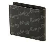 美品　BALENCIAGA スクエア　ネイビー 二つ折り財布 BALENCIAGA シグネチャー スクエア フォールドウォレット 二