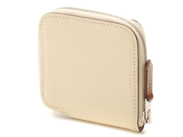 未使用 HERMES エルメス アザップミニ シルクイン ケース ナタ HERMES エルメス アザップ シルクイン コインケース ナタ／SV 【472
