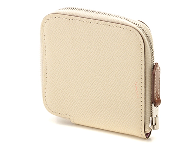 HERMES　エルメス　アザップ シルクイン　コインケース　ナタ／ＳＶ　【472】YN