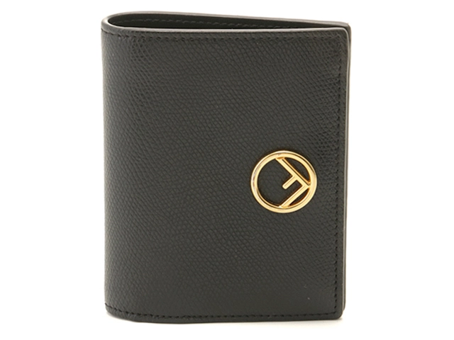 Fendi 黒 レザー 二つ折り財布 fendi-045_03a2.jpg