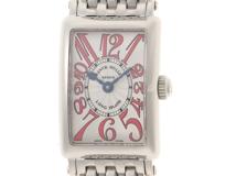 FRANCK MULLER　フランク ミュラー　ロングアイランド プティ　クオーツ　802QZ AC　シルバー/インデックスピンク文字盤【431】2148103905452
