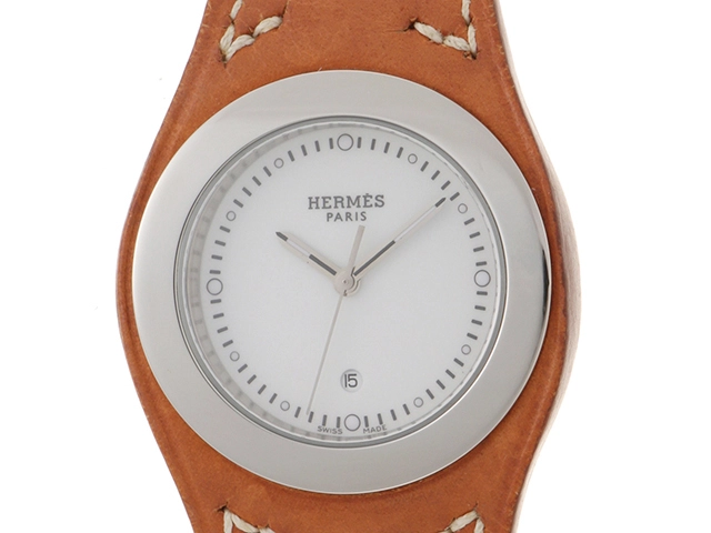 HERMES エルメス 時計 アーネ HA3.410 ホワイト文字盤
