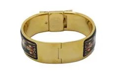 HERMES エルメス ロケ バングルウォッチ LO1.201 GP/七宝 ゴールド文字盤 クォーツ 【460】2148103905605