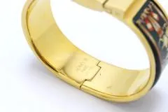 HERMES エルメス ロケ バングルウォッチ LO1.201 GP/七宝 ゴールド文字盤 クォーツ 【460】2148103905605