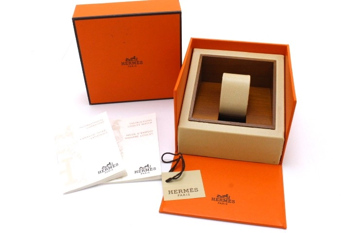 HERMES エルメス ロケ バングルウォッチ LO1.201 GP/七宝 ゴールド文字盤 クォーツ 【460】2148103905605