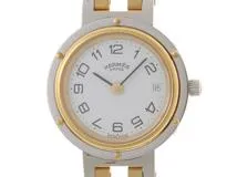 HERMES エルメス 時計 クリッパーコンビ レディース クオーツ GP/SS  