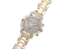 HERMES エルメス クリッパークロノ コンビ GP/SS CL2.320 グレー文字盤