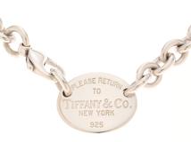 TIFFANY＆CO　ティファニー　リターントゥオーバルタグチョーカー　シルバー/53.1g　2148103905803　【437】