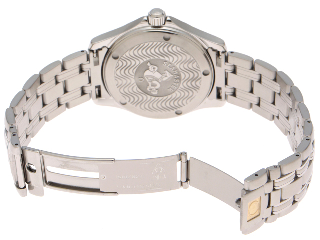 OMEGA シーマスター 120M シルバー メンズ 磨き済み　超美品 OMEGA オメガ シーマスター 120M ステンレス ブルー文字盤 電池時計