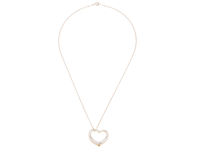TIFFANY＆CO ティファニー オープンハート ネックレス シルバー/10.4g
