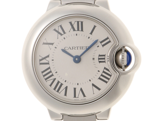Cartier カルティエ 時計 バロンブルーSM W69010Z4 シルバー文字