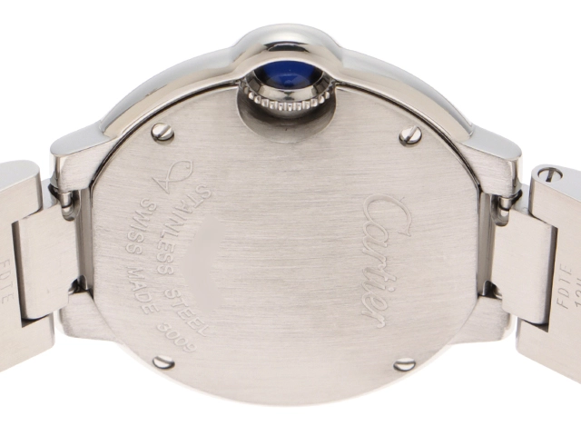 Cartier カルティエ 時計 バロンブルーSM W69010Z4 シルバー文字盤 ステンレススチール クォーツ レディース