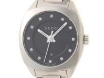 GUCCI　グッチ　GG2570　142.5/YA142503　ステンレス　12Pダイヤモンド　男性用クオーツ時計【473】