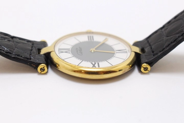 Cartier カルティエ マストヴァンドーム ヴェルメイユ 590003 シルバー925 レザー ホワイト/グレー文字盤 クォーツ 【460】2148103907029