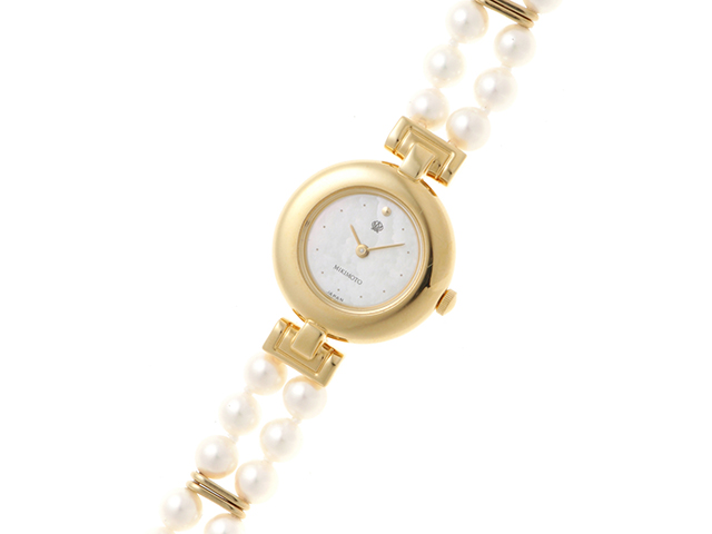 MIKIMOTO ミキモト 2連パールウォッチ JAL限定 クオーツ パール