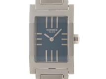 HERMES　エルメス　タンデム　TA1.210　ブルー文字盤　ステンレススチール　クオーツ　レディース時計　2148103907456【207】