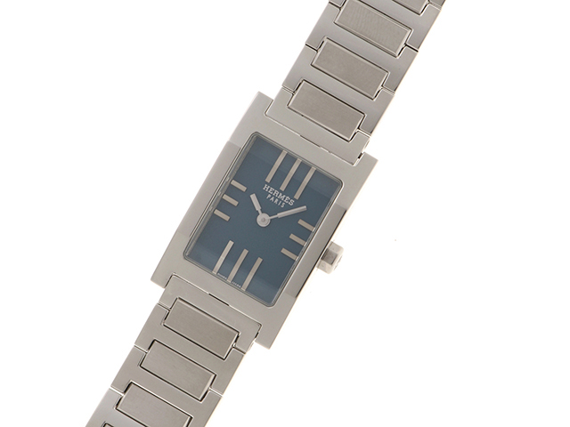 HERMES エルメス タンデム TA1.210 ブルー文字盤 ステンレススチール  