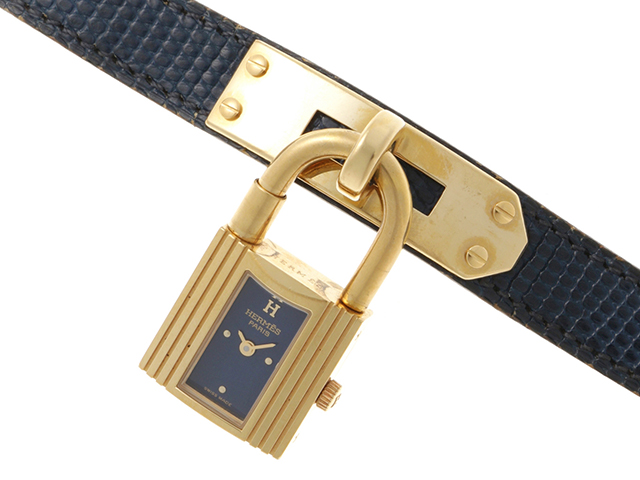 HERMES エルメス 時計 ケリーウォッチ KE1.201 ネイビー（ブルー