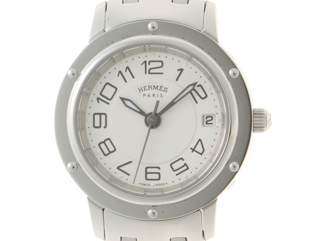 HERMES エルメス 時計 クリッパー CP1.210 シルバー ステンレス