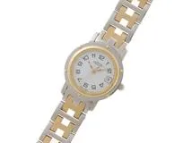 『ジャンク品』エルメス　クリッカー　レディース エルメス クリッパー CL4.220 ブラック レディース 時計 【中古