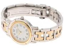 『ジャンク品』エルメス　クリッカー　レディース エルメス クリッパー CL4.220 ブラック レディース 時計 【中古