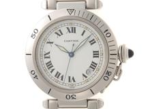 Cartier カルティエ 腕時計 パシャ ドゥ プロンジャー 38mm W31005H3 ステンレススチール ホワイト文字盤 自動巻き【472】SJ