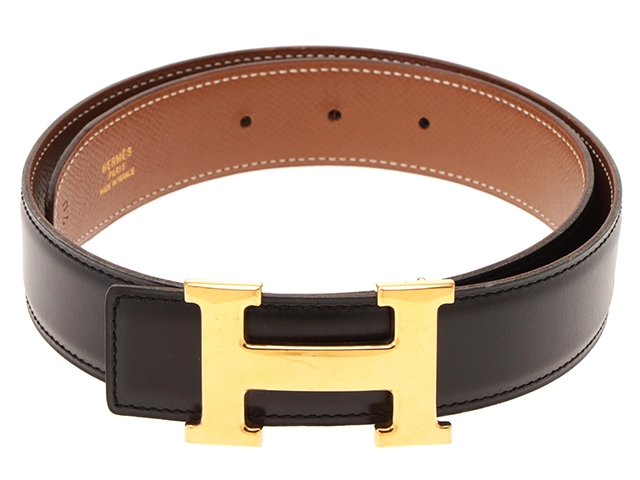 HERMES エルメス 定番　ローファー　ボックスカーフ　H 金具　ゴールド HERMES エルメス 定番 ローファー ボックスカーフ H 金具