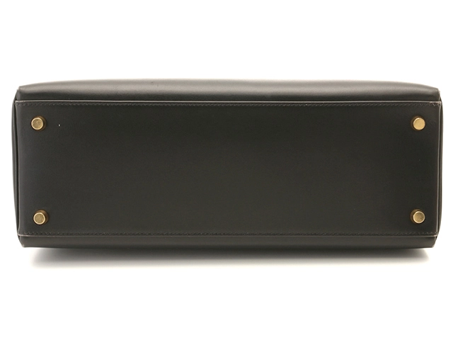 HERMES　エルメス　バッグ　ケリー32　ブラック/GP金具　ボックスカーフ　内縫い　□F刻印【431】2148103910692
