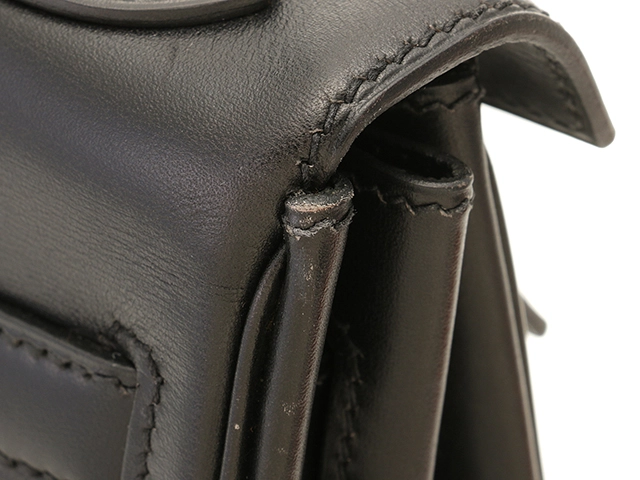 HERMES　エルメス　バッグ　ケリー32　ブラック/GP金具　ボックスカーフ　内縫い　□F刻印【431】2148103910692