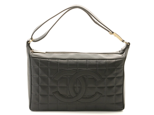 CHANEL シャネル チョコバー ワンショルダー ブラック/ゴールド