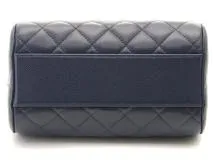 CHANEL シャネル マトラッセ 2wayチェーンショルダー ネイビー
