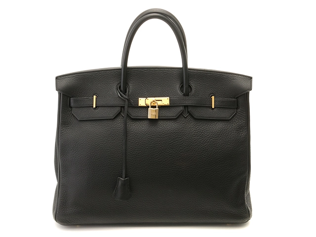 HERMES エルメス ハンドバッグ バーキン40 ブラック/ゴールド