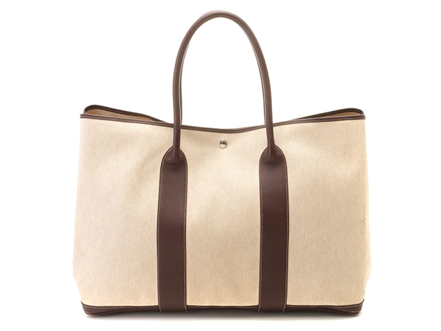 HERMES エルメス トートバッグ ガーデンGM ナチュラル/ダーク