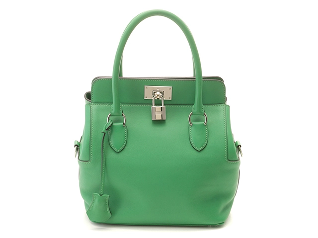 HERMES エルメス 2wayショルダー ツールボックス20 バンブー/シルバー